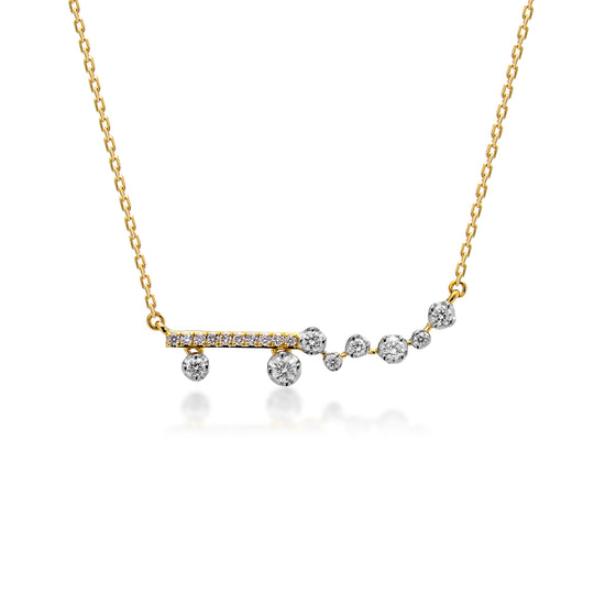 18K White Gold Scatter Diamond Necklace